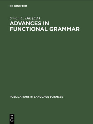 cover image of Advances in Functional Grammar